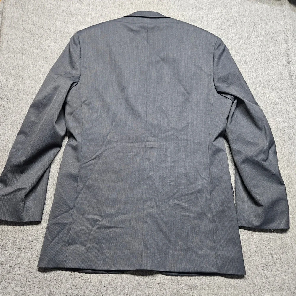 Material London Marzotto Suit Jacket Mens 38R Charcoal Grey Wool Blend Blazer